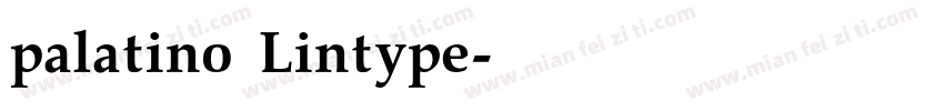 palatino Lintype字体转换